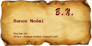 Banos Noémi névjegykártya